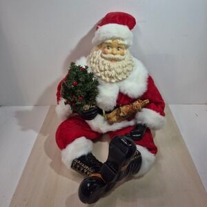 Dillards Trimmings Vintage‎ 26 Inch Porcelain Face Santa Claus Christmas Figure